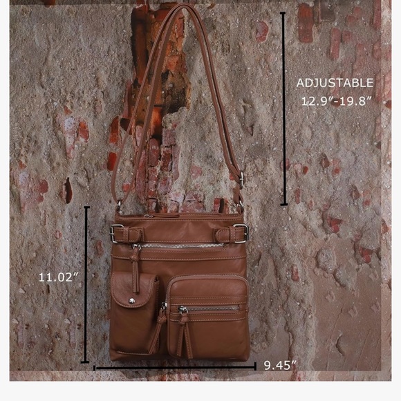 KL928 Crossbody Purse Handbag NWT Brown - Picture 4 of 8